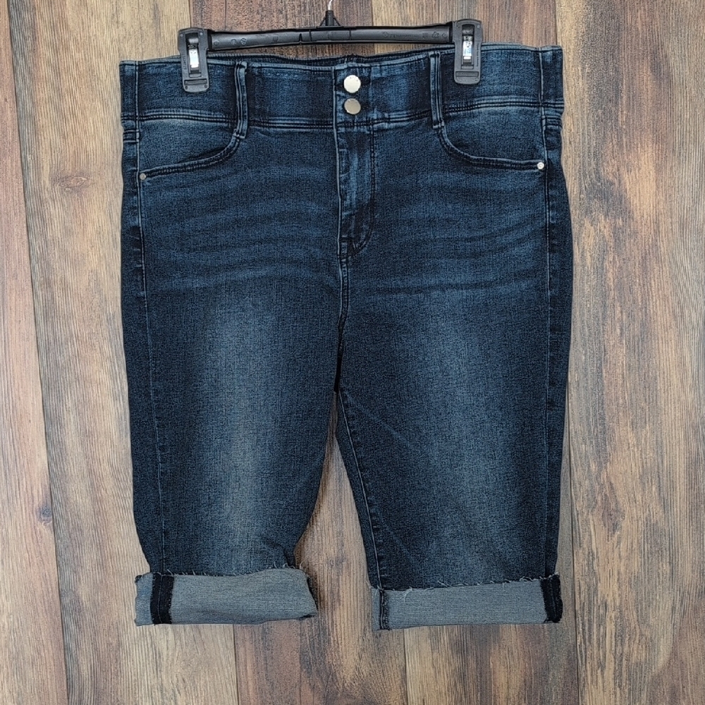Apt. 9 Blue Ankle Stretch Cropped Cut-offs Capri Jeans 16    -520F